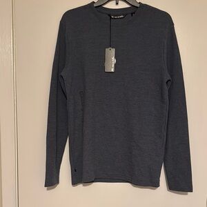 Men’s Sz S Travis Mathew Cloud Waffle Crew Vintage Indigo Blue Shirt